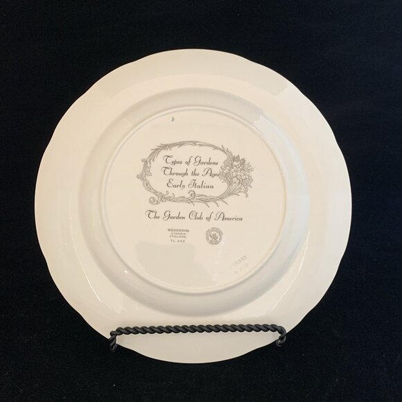 Wedgwood Plate Garden Club of America Types of Gardens Early Italian 10.5" Vtg - Picture 5 of 7